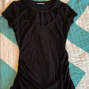 Candies fitted ribbed blouse